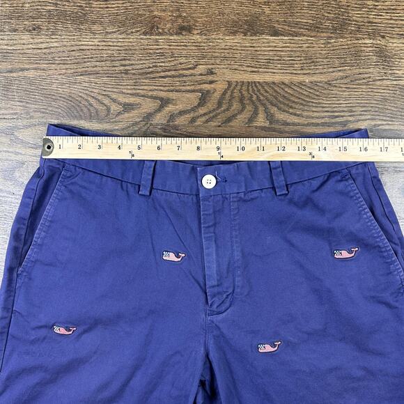 Vineyard Vines Shorts Mens 32 Patriotic Whale Embroidered Chino Preppy Summer - Picture 3 of 7